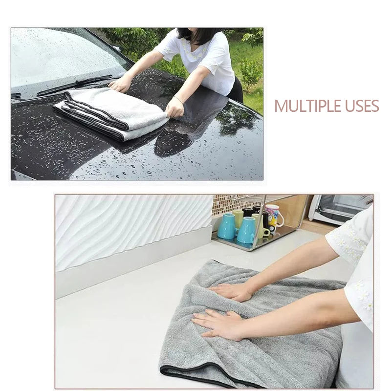 Microfiber Drying Towel - Ultra-Absorbent Car Cleaning Cloth
