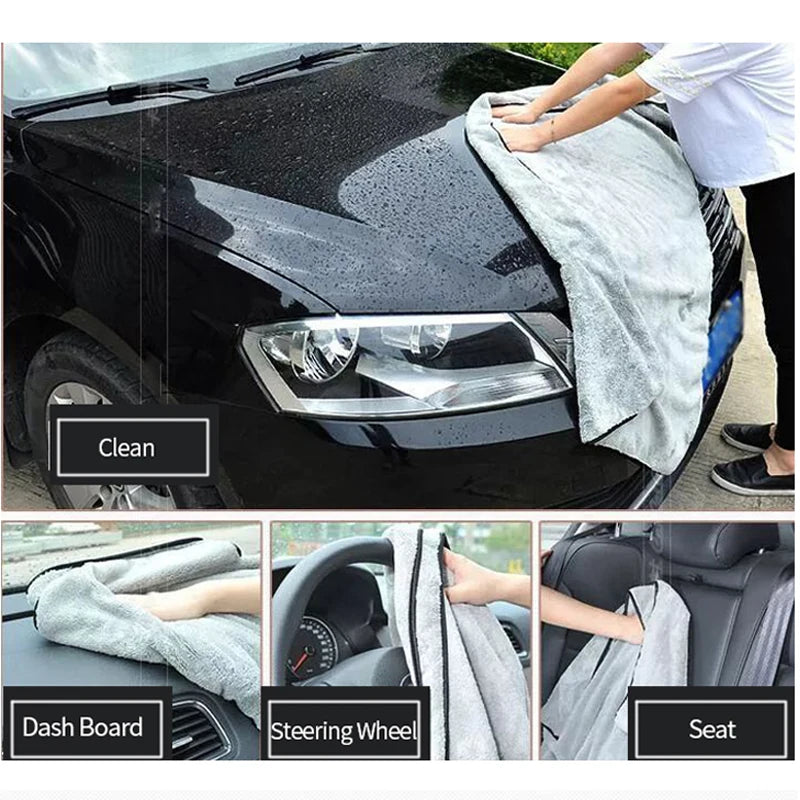 Microfiber Drying Towel - Ultra-Absorbent Car Cleaning Cloth