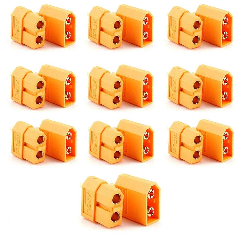XT Bullet Connectors - High-Amp Power Plugs for RC Batteries (10-Piece Set)