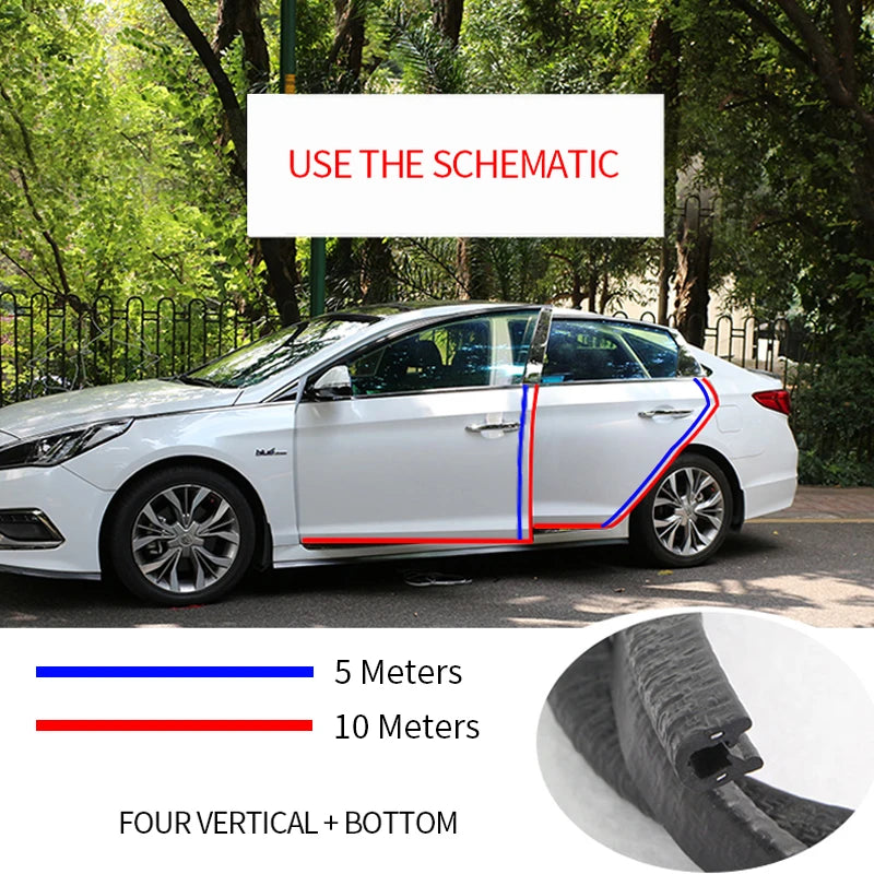 Car Door Edge Scratch Protector Strip - PVC Guard Trim to Prevent Dings & Paint Damage