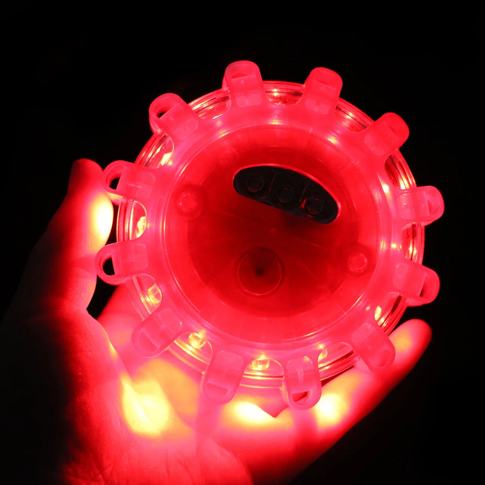 LED Emergency Strobe Warning Light - 360° Visibility Beacon with 9 Flash Modes & Magnetic Base
