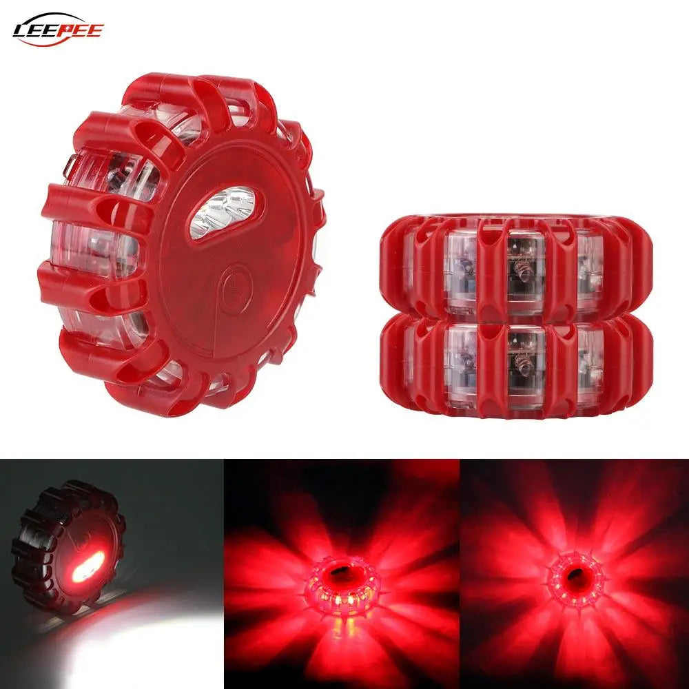 LED Emergency Strobe Warning Light - 360° Visibility Beacon with 9 Flash Modes & Magnetic Base