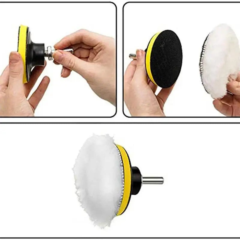Car Polishing Pad Set - Professional Buffing Kit for Drill