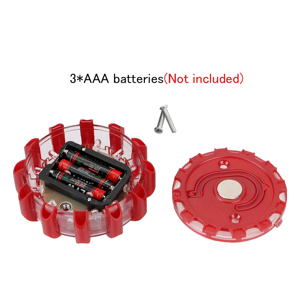 LED Emergency Strobe Warning Light - 360° Visibility Beacon with 9 Flash Modes & Magnetic Base