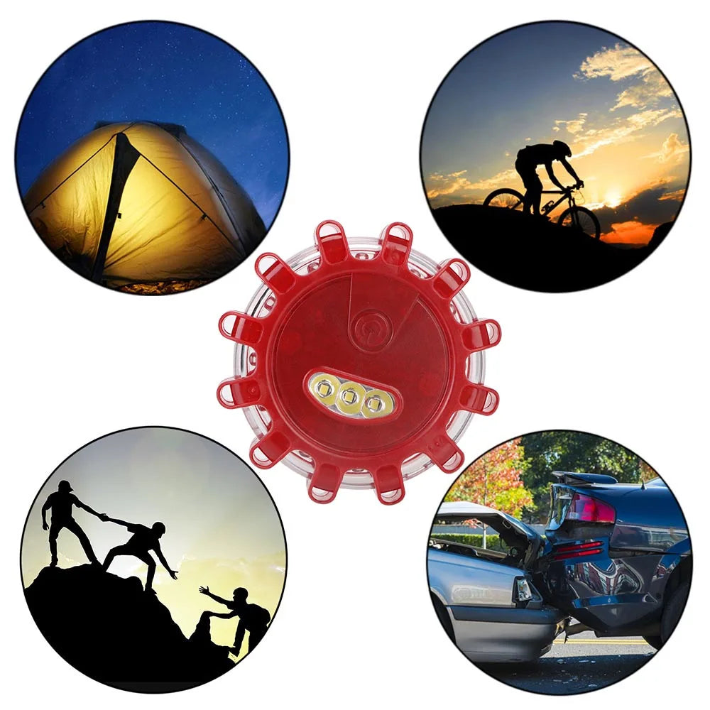 LED Emergency Strobe Warning Light - 360° Visibility Beacon with 9 Flash Modes & Magnetic Base