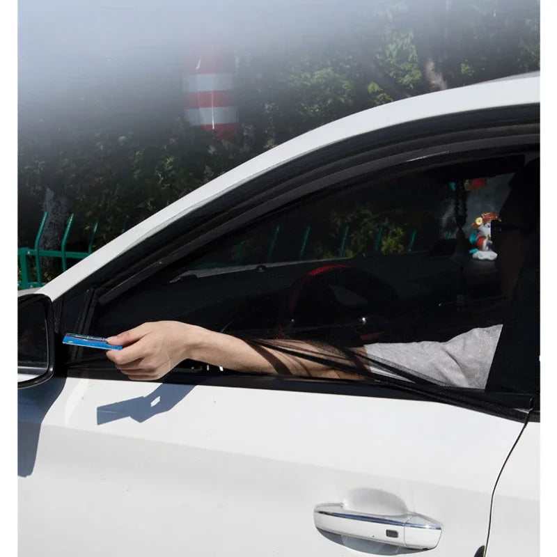 Car Window Mesh Sunshade - Breathable Mosquito Screen & UV Blocker