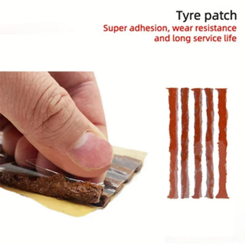 Tubeless Tire Repair Kit - Emergency Puncture Plug Tool Set for Cars, Bikes & Motorcycles