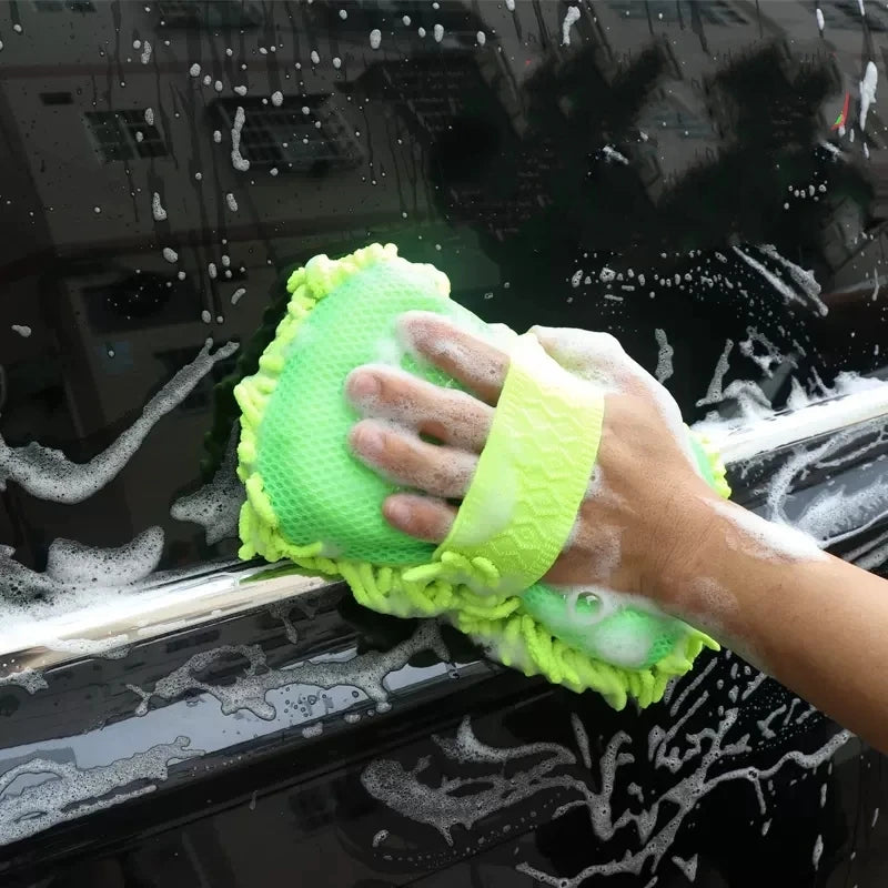 Microfiber Car Wash Mitt - Scratch-Free Cleaning Glove
