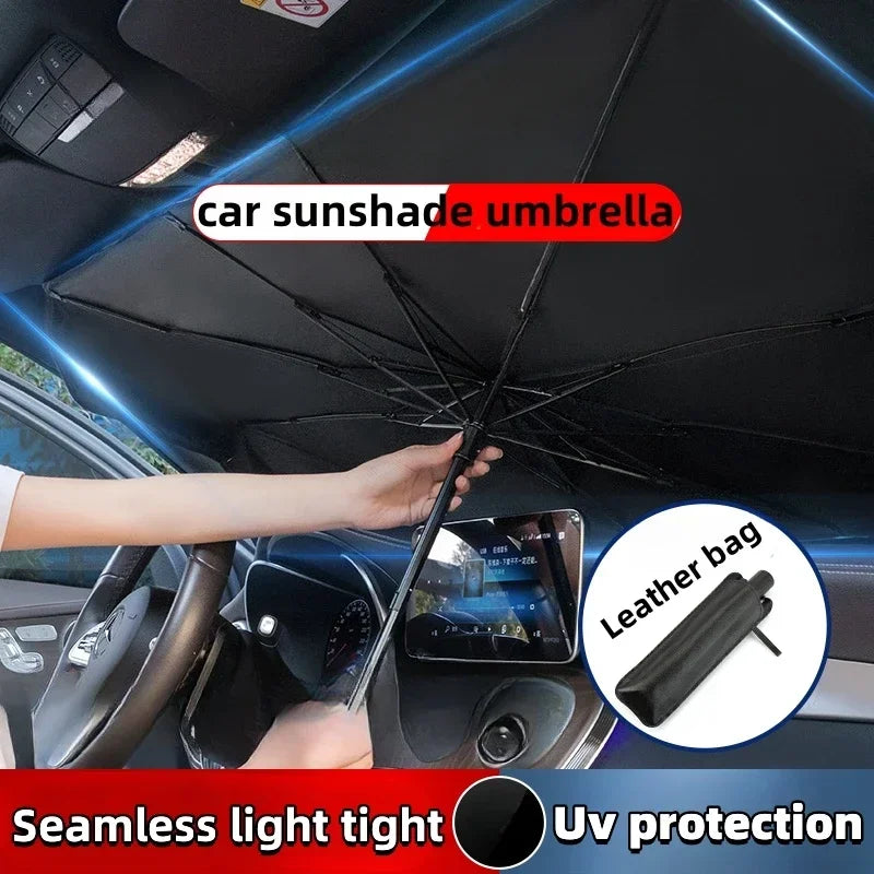 Car Windshield Sunshade Umbrella - Foldable UV Protection Cover
