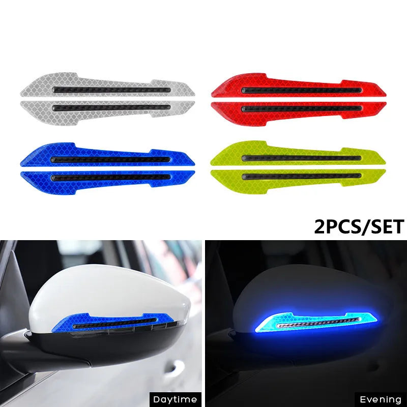 Reflective Safety Warning Stickers - Wheel Rim & Door Handle Tape