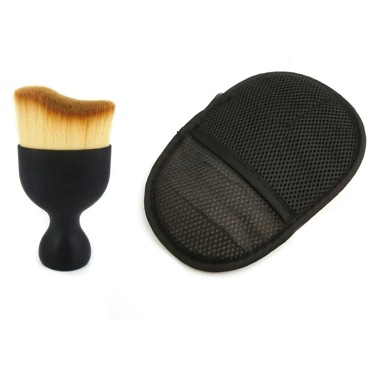 Soft Wool Car Wash Mitt & Brush Set - Gentle Cleaning Tools