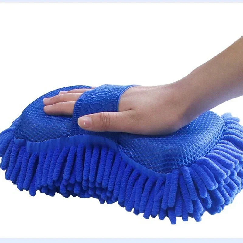 Microfiber Chenille Car Wash Mitt - Ultra-Soft Scratch-Free Cleaning Glove