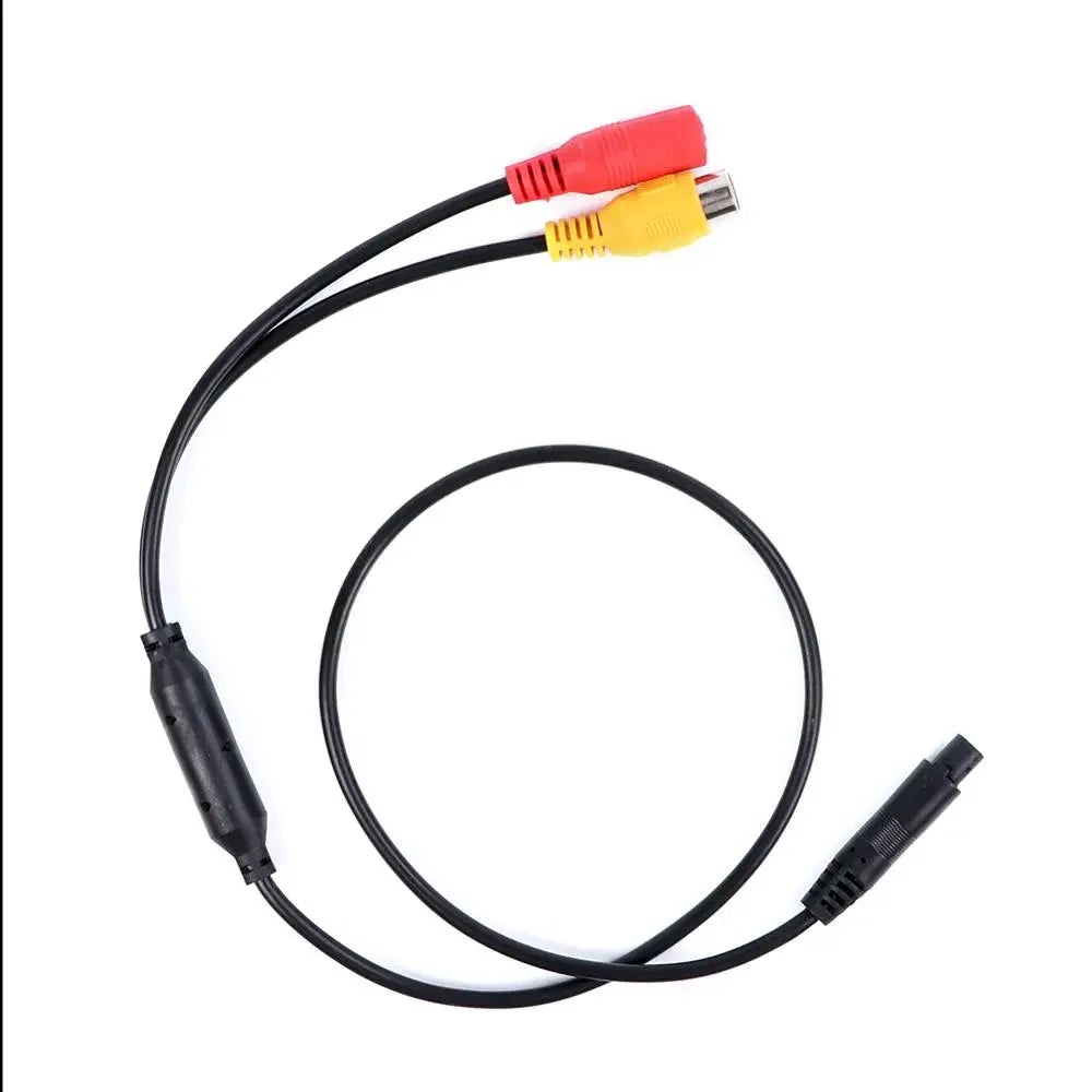 Backup Camera Adapter Cable - 4-Pin to RCA Converter Harness (23")