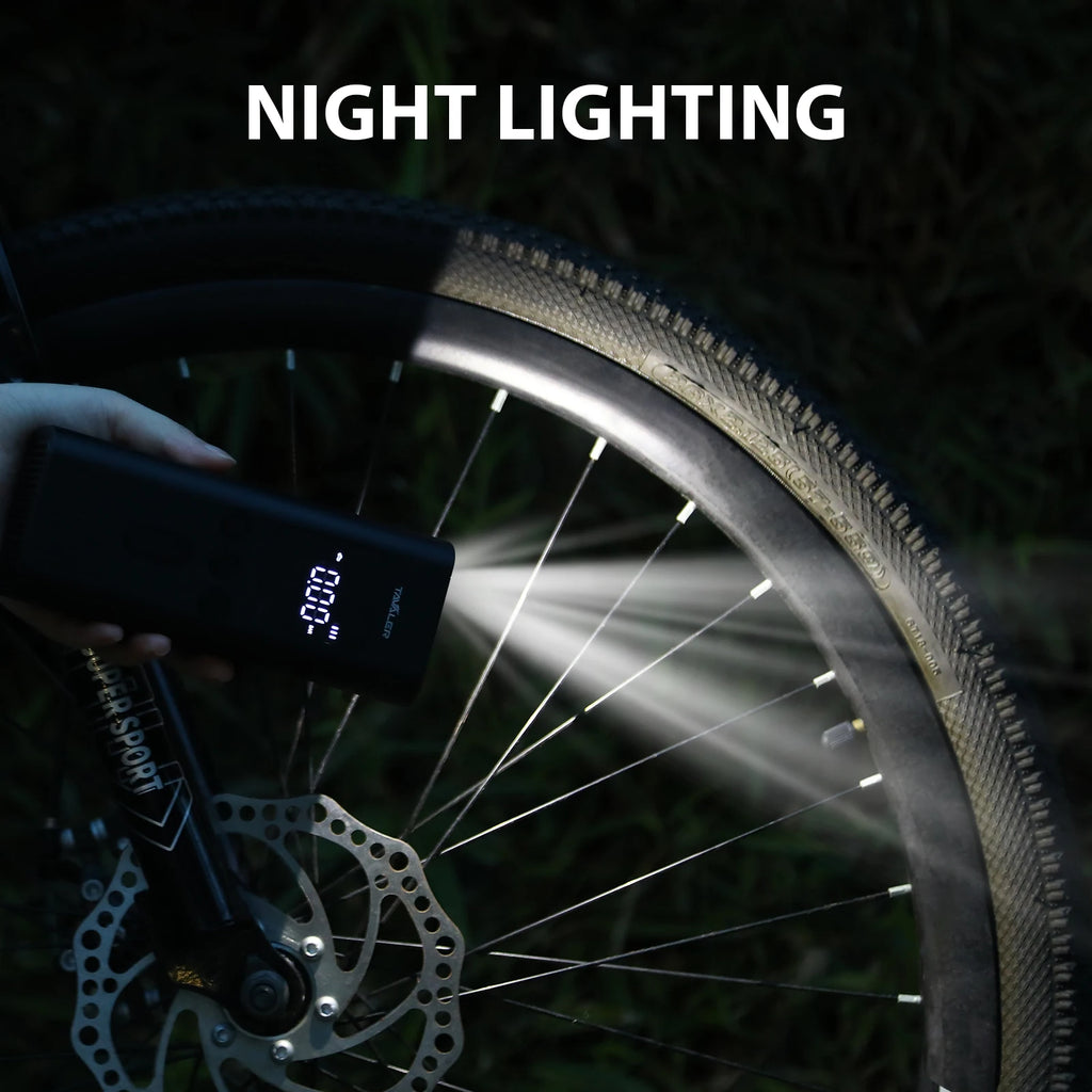 Portable Electric Tire Inflator - 150 PSI Rechargeable Air Pump for Cars, Bikes & Motorcycles