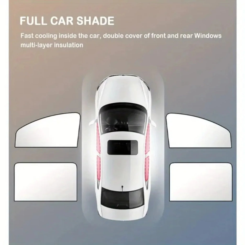 Magnetic Car Window Sunshades - UV Block Privacy Curtains (2-Pack)