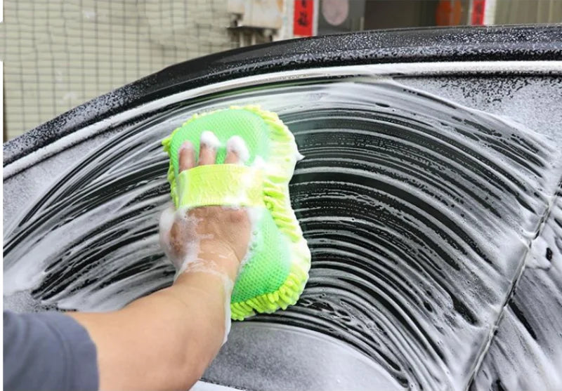 Microfiber Car Wash Mitt - Scratch-Free Cleaning Glove