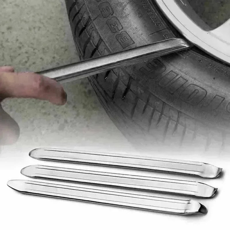 Tire Lever Tool Set - Heavy-Duty Steel Spoon Irons for Cars, Motorcycles & Bicycles