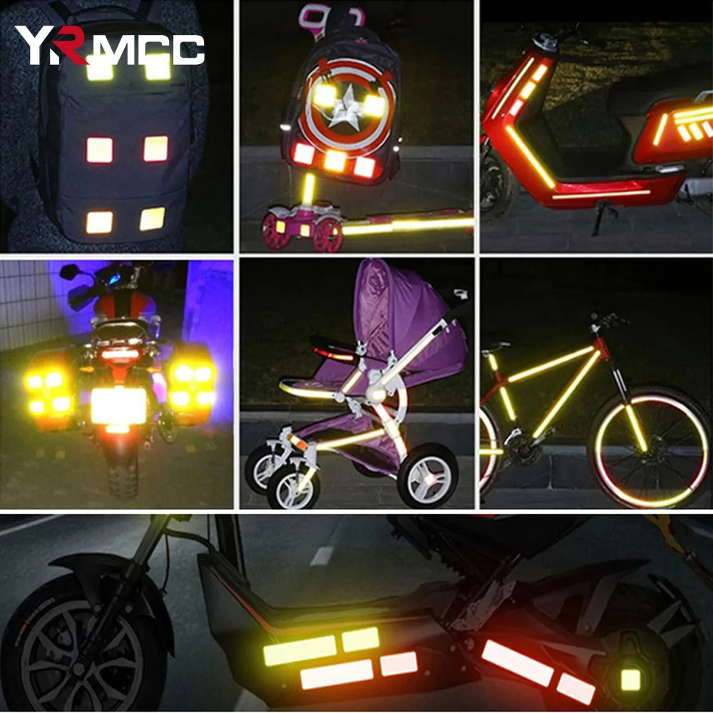 Reflective Car Door Safety Stickers - OPEN Warning Tape (4-Pack)