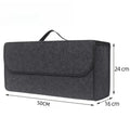 Felt Trunk Organizer - Collapsible Storage Box with Anti-Slip Base