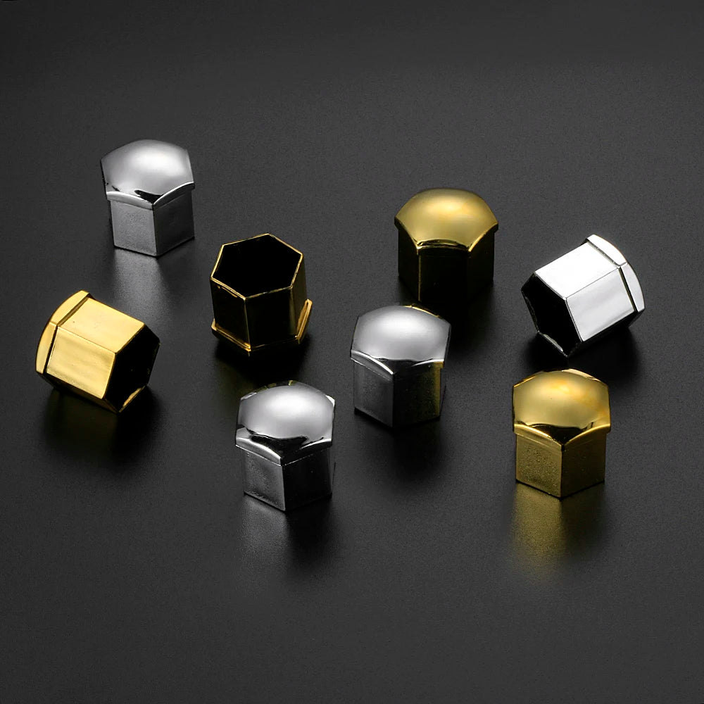 Chrome Wheel Lug Nut Covers - Anti-Rust Protection Caps (20-Pack)