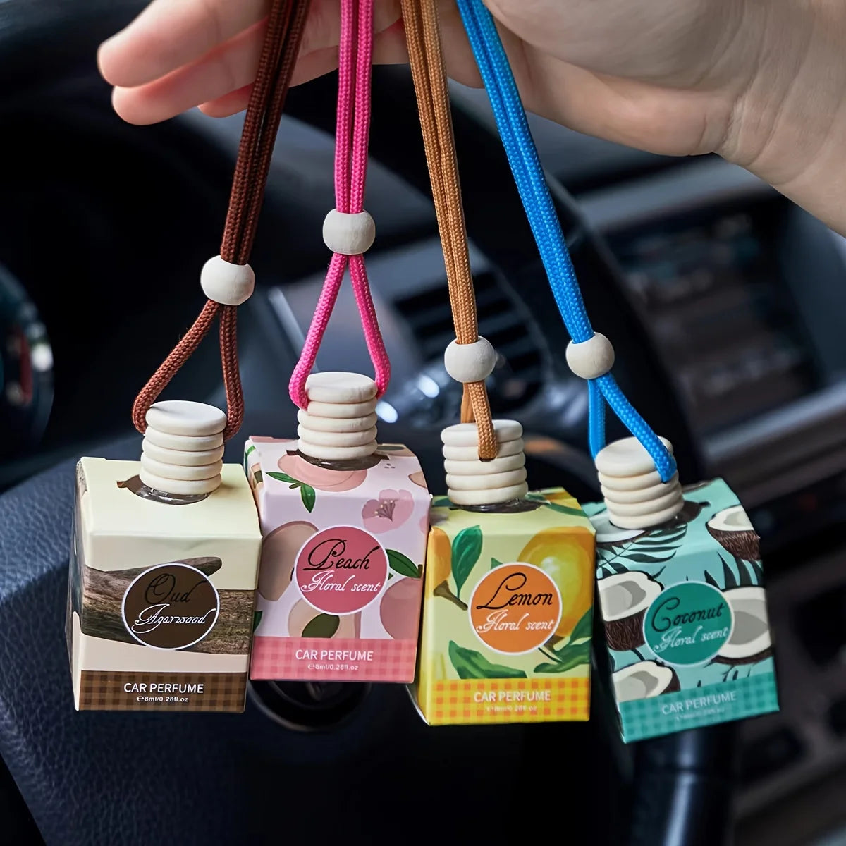Car Air Freshener Aromatherapy Kit – Essential Oil Odor Eliminator (No Power Required)