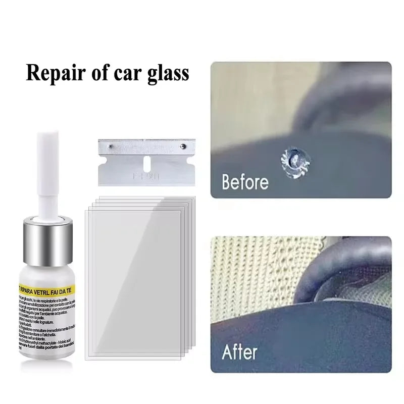 Windshield Crack Repair Kit - DIY Glass Restoration Fluid