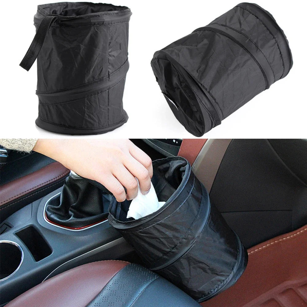 Collapsible Car Trash Can - Portable Waterproof Waste Basket
