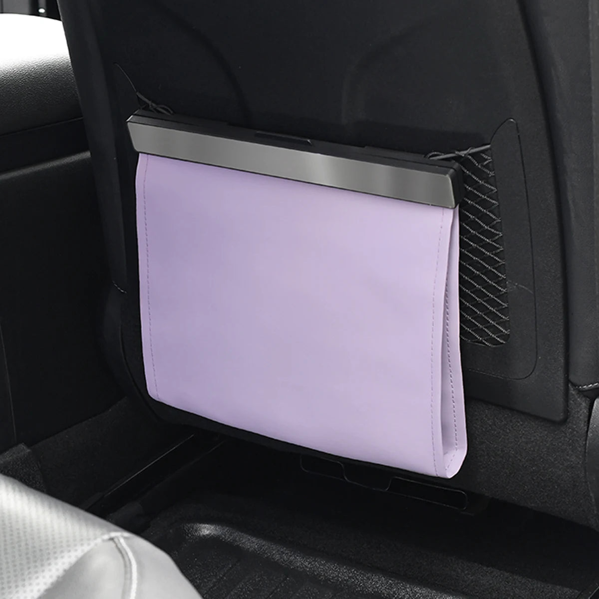 Car Trash Bin with LED Light - Waterproof Hanging Organizer