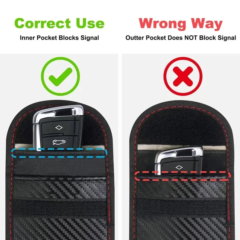 Car Key Signal Blocker Pouch - Prevent Keyless Car Theft