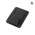PU Leather Sun Visor Organizer - Multi-Pocket Card & Sunglasses Holder