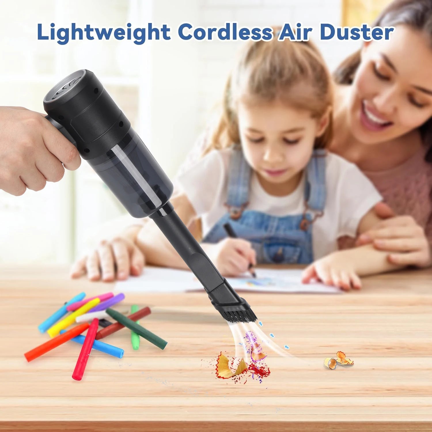 Cordless Handheld Car Vacuum Cleaner – 3000Pa Suction, USB-C Rechargeable