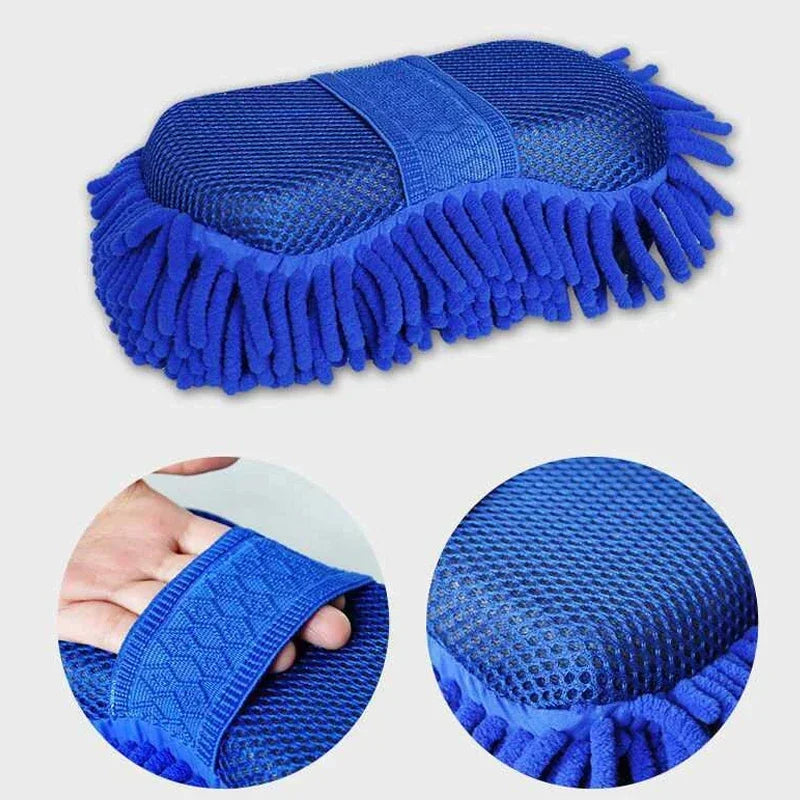Microfiber Chenille Car Wash Mitt - Ultra-Soft Scratch-Free Cleaning Glove