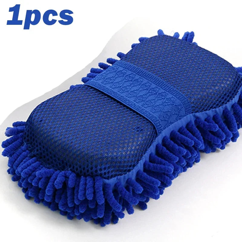 Microfiber Chenille Car Wash Mitt - Ultra-Soft Scratch-Free Cleaning Glove