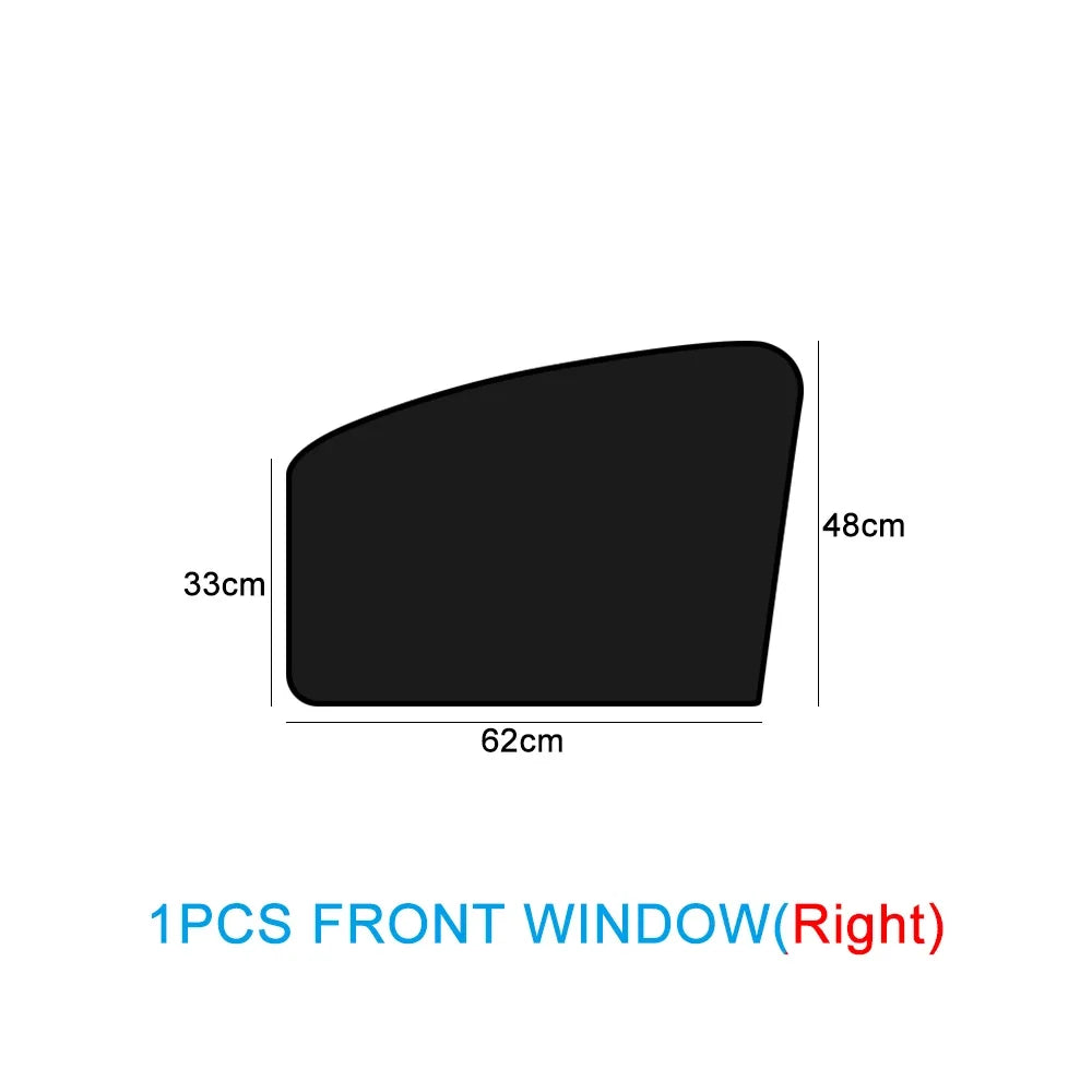 Magnetic Car Window Sunshade - UV Protection Privacy Curtain for Side & Rear Windows