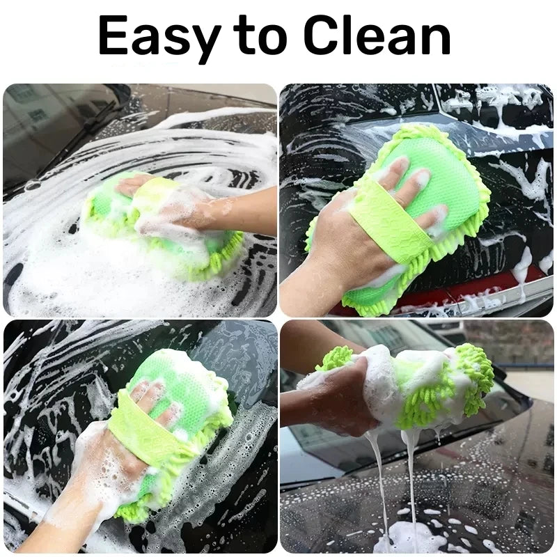 Microfiber Car Wash Mitt - Scratch-Free Cleaning Glove