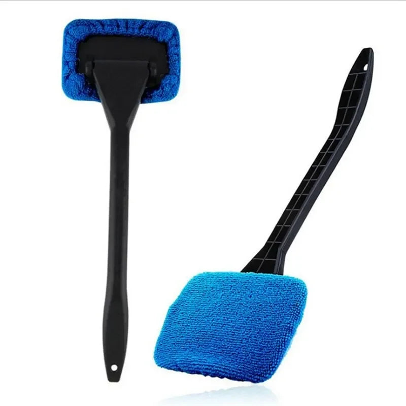 Windshield Interior Cleaning Tool - Long Handle Microfiber Wiper