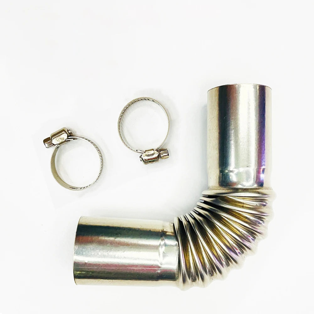 Diesel Heater Exhaust Pipe Connector - Stainless Steel Elbow for Webasto & Eberspacher Heaters