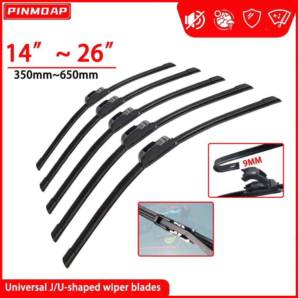 Universal Windshield Wiper Blade - Premium Natural Rubber for Streak-Free Visibility
