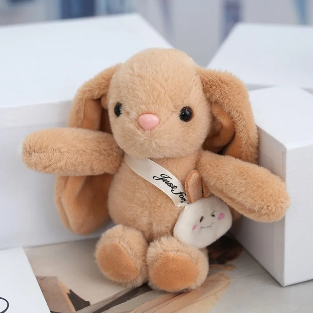 Fluffy Rabbit Fur Keychain - Soft Pom Pom Bag Charm & Car Accessory