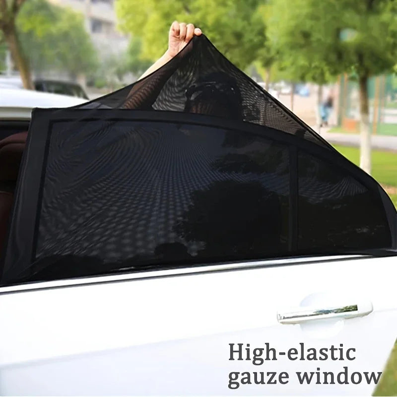 Car Window Mesh Sunshade - Breathable Mosquito Screen & UV Blocker