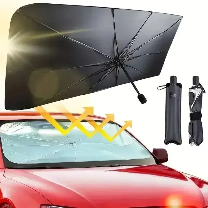 Car Windshield Sunshade Umbrella - Foldable UV Protection Cover