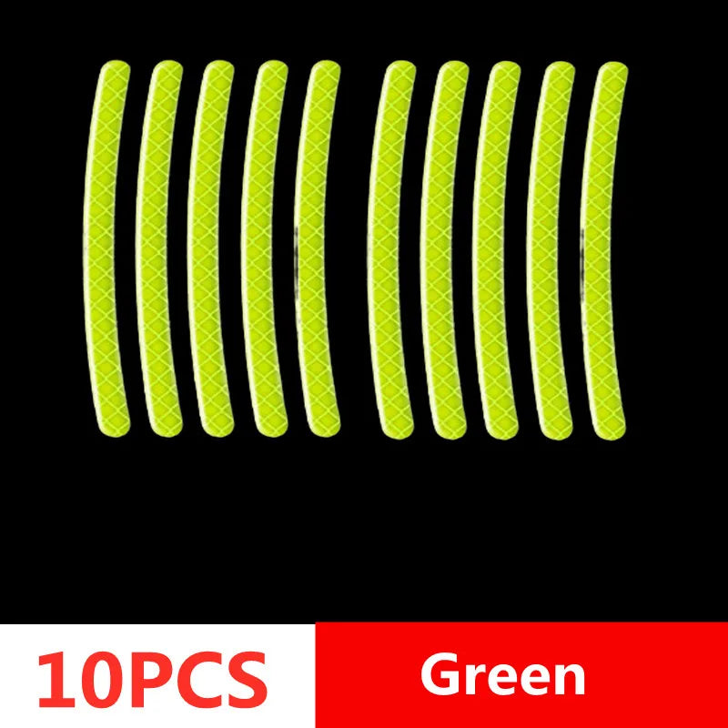 Reflective Safety Warning Stickers - Wheel Rim & Door Handle Tape