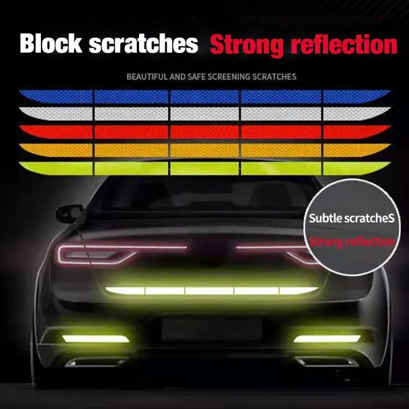 Reflective Safety Warning Stickers - Wheel Rim & Door Handle Tape