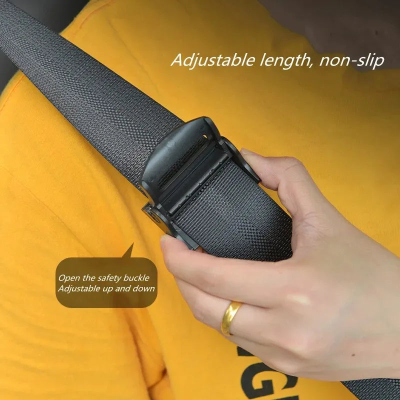 Adjustable Seat Belt Clips - Universal Fit Safety Belt Stopper (2-Pack)