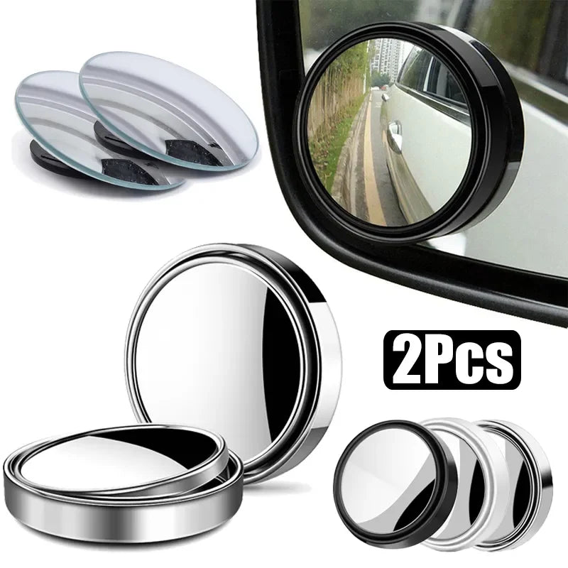 360° Convex Blind Spot Mirrors – HD Wide-Angle Auxiliary Mirrors (Set of 2)