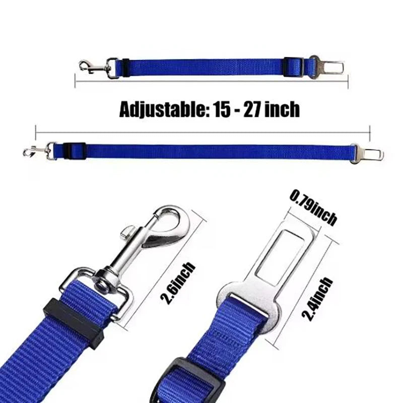 Pet Car Seat Belt - Adjustable Safety Harness for Dogs & Cats