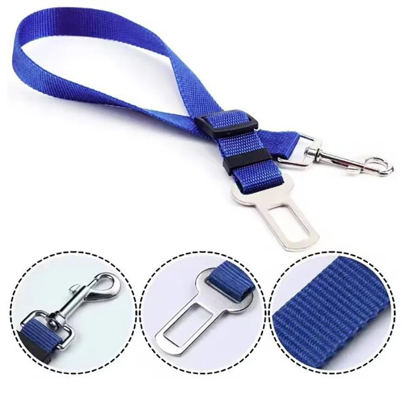 Pet Car Seat Belt - Adjustable Safety Harness for Dogs & Cats