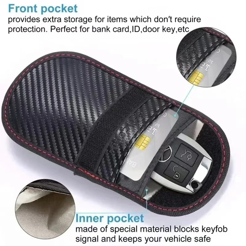 Car Key Signal Blocker Pouch - Prevent Keyless Car Theft