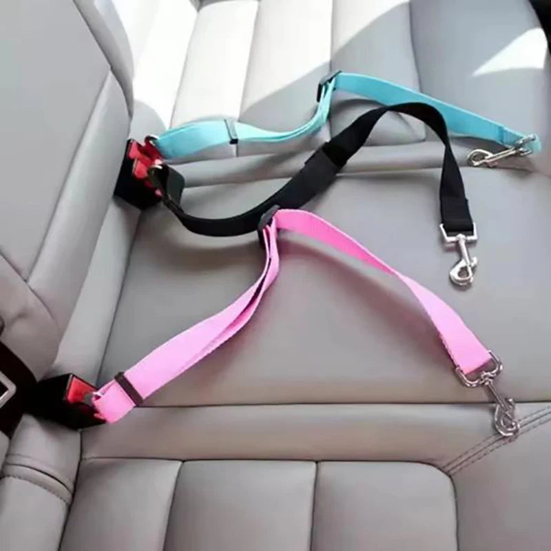 Pet Car Seat Belt - Adjustable Safety Harness for Dogs & Cats