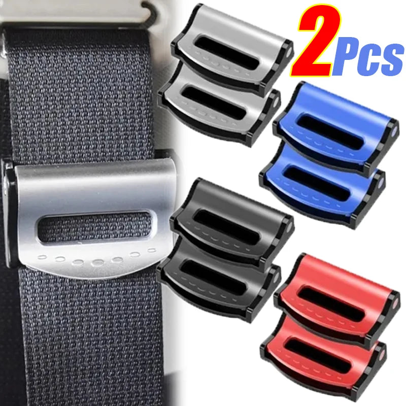 Seat Belt Buckle Clips 2-Pack - Anti-Slip Safety Stoppers